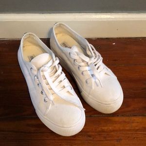 Steve Madden White Platforms